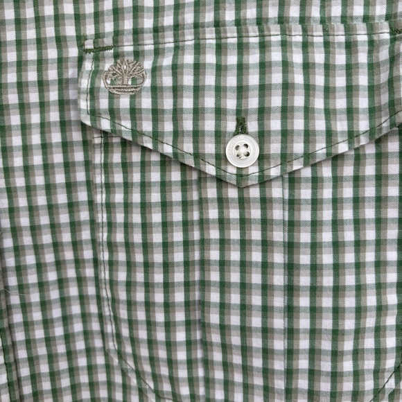 Timberland Men's Green Plaid Button Down Shirt Size M - Picture 7 of 10